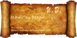 Ujházy Ditta névjegykártya